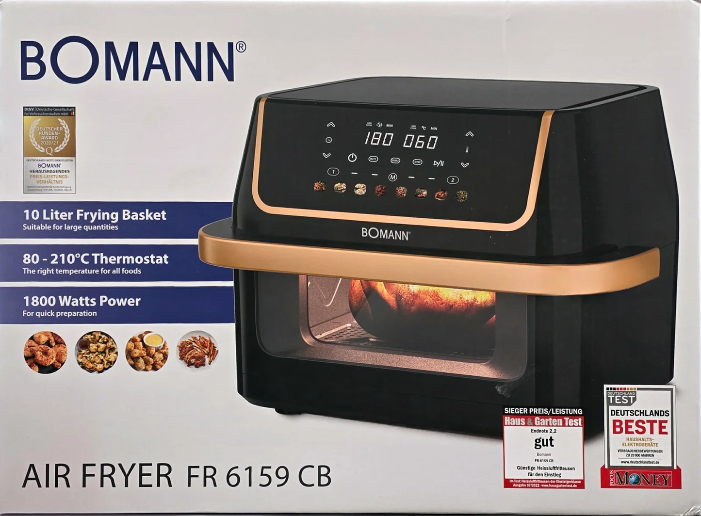 🔥air fryer bomann mega 10 litre 1800 watt مقلاة هوائية 🔥🇩🇪
