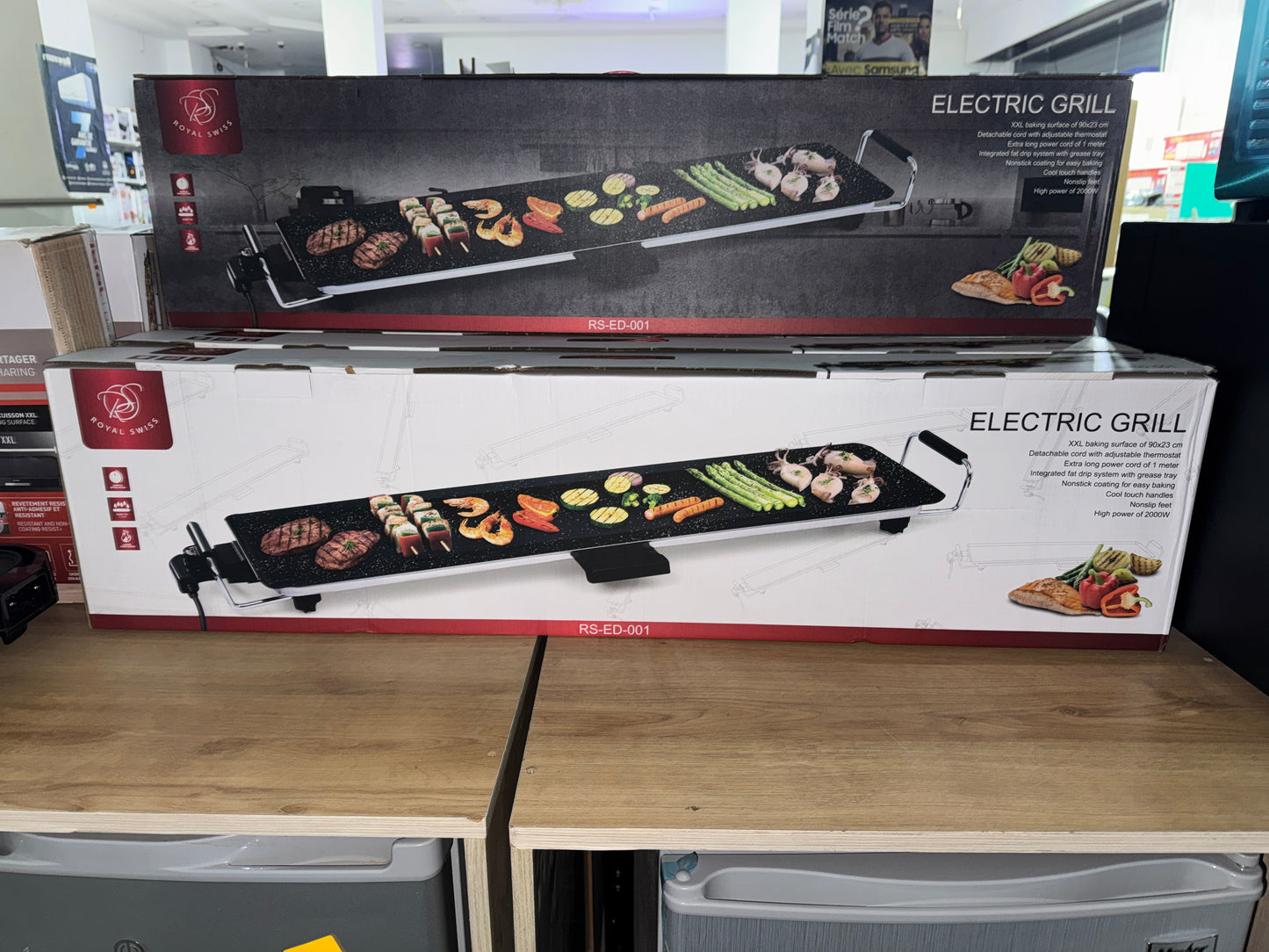شواية كهربائية XXL 90cm PLANCHA ROYAL SWISS 2000W