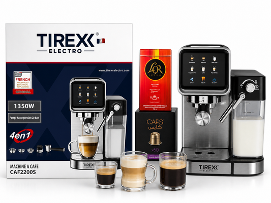MACHINE CAFE TIREX 4in1 1350W 20 bars