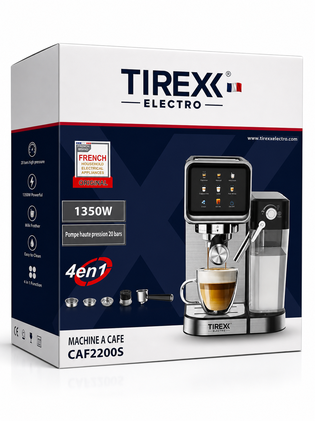 MACHINE CAFE TIREX 4in1 1350W 20 bars